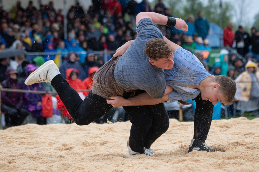 Der Sirnacher Elias Kundert im Duell gegen Mario Bösch am Kantonalen in Thundorf 2025